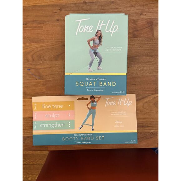 Tone It Up Squat Band + Booty Band Set NWT - Picture 2 of 3